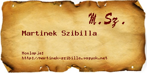 Martinek Szibilla névjegykártya